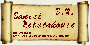 Daniel Miletaković vizit kartica